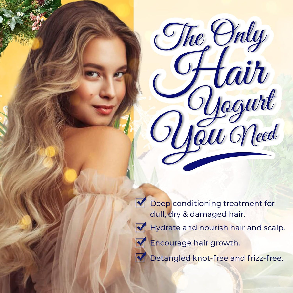 Baby Hair, Hair Yogurt, Best Moisturizing, Hair Growth Promoting, Naturally-Derived, 8oz