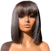 Baby Hair Bang Baby Soft Bob Wig, 100% Indian Hair, 12A Grade